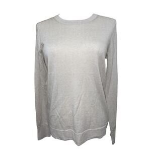 Banana Republic 100% Merino Wool Crewneck Sweater Ivory Cream Women's X-small